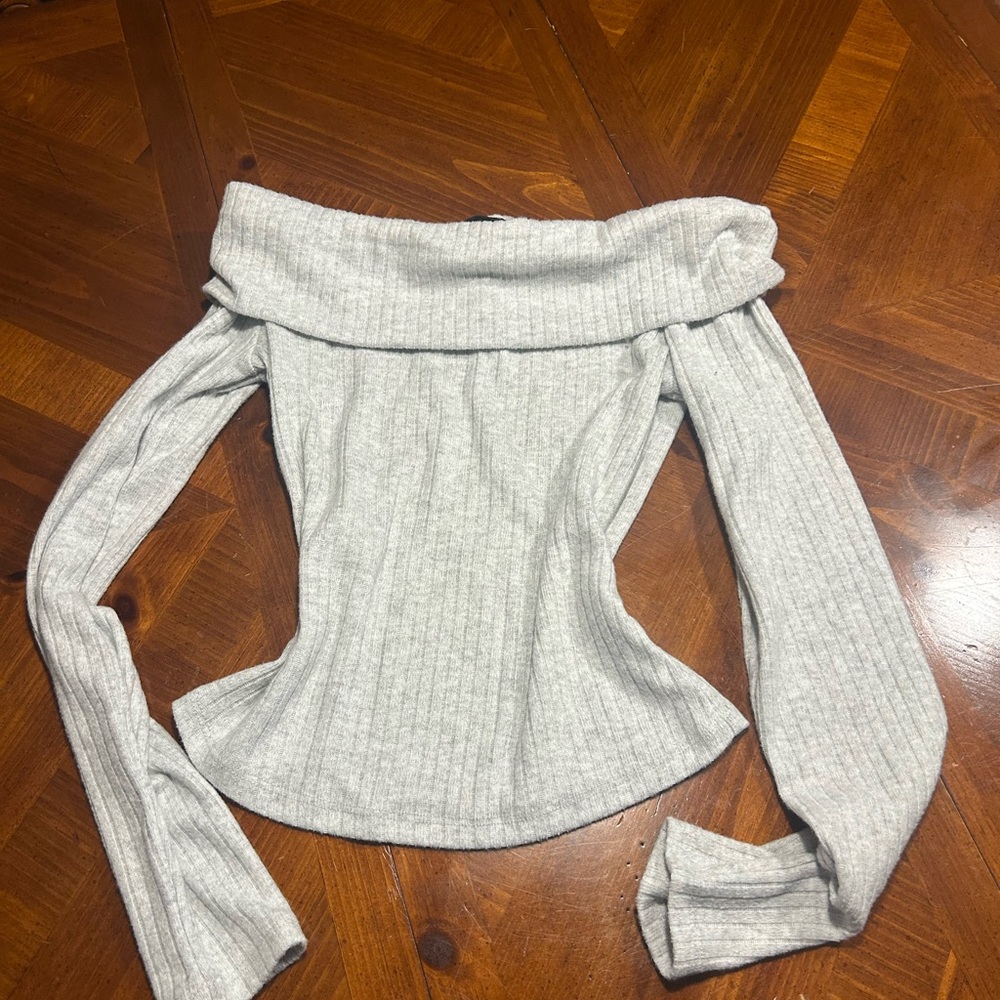 Off-Shoulder Gray Top
